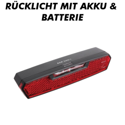 Rücklicht mit Akku und Batterie