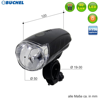 Bchel Sunrise Fahrrad Beleuchtung 40 Lux StVZO Fahrradlicht LED
