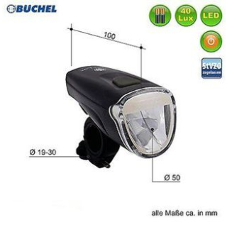 Bchel Trio Lux Fahrrad Beleuchtungs Set 40 Lux mit Halterung LED
