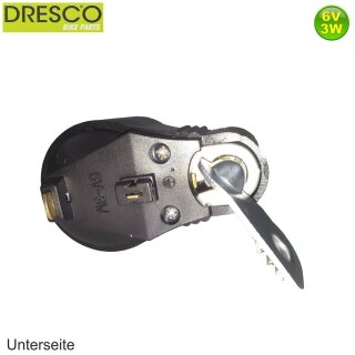 Dresco Luxe 2-polig Fahrrad Dynamo Linksmontage Fahrraddynamo 6V / 3W