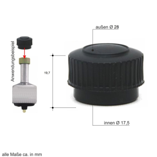 Aufsteckrolle Antriebsrad fr Fahrraddynamo Dynamo 17,5 mm