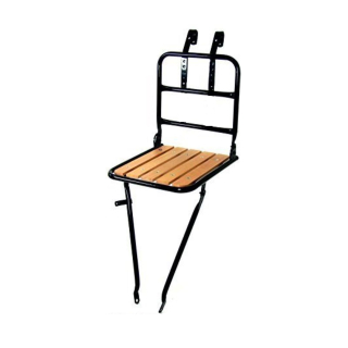 Fahrradgepäckträger Vorderrad Gepäckträger 24"-28" Stahl/Holz Schwarz