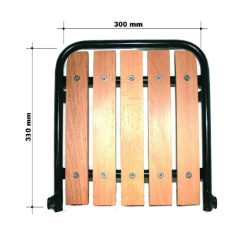 Fahrradgepcktrger Vorderrad Gepcktrger 24-28 Stahl/Holz Schwarz