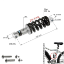 M-Wave Hinterbaudämpfer Stoßdämpfer Länge 165 mm