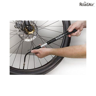 Road-Air M22-02 Rahmenpumpe Fahrradpumpe Flexschlauch Schwarz