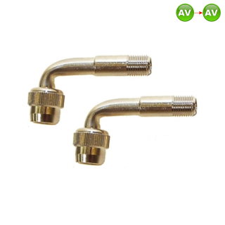 Ventiladapter Luftpumpen - Adapter  2 x AV auf AV 90°