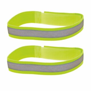 1 Paar M-Wave Reflexband Hosenband Armband Sicherheitband flexibel