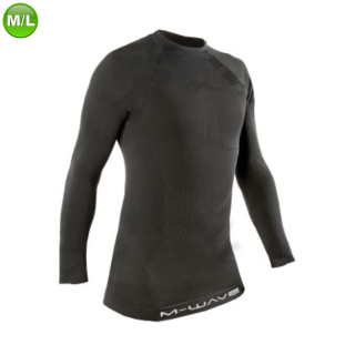 M-Wave Funktionswsche Fahrrad Funktionsshirt Langarm schwarz Gr. M/L