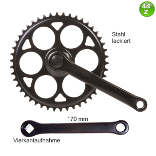 Tretkurbel 44 Zhne Schwarz
