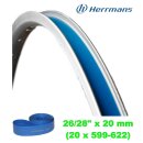 Herrmans Fahrrad HPM Felgenband in Blau 26/28" x 20 mm