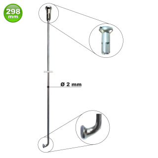cnSPOKE Nirosta Fahrradspeichen Speichen 18/8er Japan-Stahl mit Nippel  299 mm