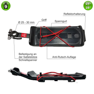 Fahrrad Hinterradgepcktrger Gepcktrger Schnellspann schwarz 24-28