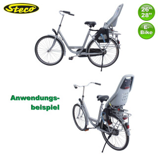 Steco Aufsatz Fahrradgepäckträger Adapter Fahrrad Kindersitz E-Bike