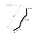 Fahrradlenker 600 mm Stahl Schwarz Klemmung 25,4  mm