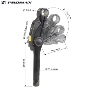 Promax Lenkervorbau Ahead Neigungswinkel verstellbar von 0 bis +70