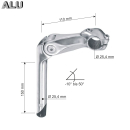 Verstellbarer Lenkervorbau Fahrrad Lenker Vorbau 25,4 mm 150 mm