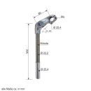 Promax verstellbarer Fahrrad Lenkervorbau Alu/Nirosta Lenker Vorbau