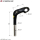 Promax Lenkervorbau 25,4 mm verstellbar 0-50° in Schwarz 85/180mm Aluminium