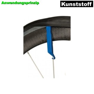 3er - Set Reifenheber - stabiler Kunststoff - schwarz - 95 mm