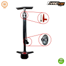 Bee Standluftpumpe Fahrradpumpe Pumpe Stahlrohr bis 10...