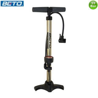 Beto Fahrrad Luftpumpe Standluftpumpe Aluminium braun 11 Bar