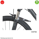 Hebie 0759 Schutzblech Schutzblechgarnitur Spritzschutz 24"-26" Schwarz