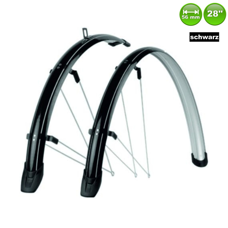 Fahrrad Schutzblech -Set 28 breit 56 mm schwarz