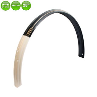 Fahrrad Schutzblech 28"Metall schwarz/weiß 54 mm hinten