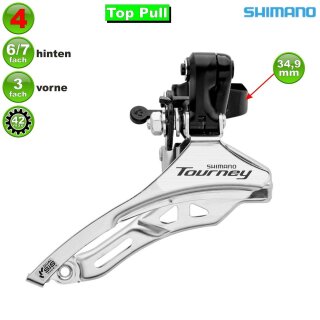 Shimano Tourney FDTY300 6/7-fach Top Pull 34,9 mm