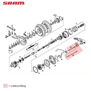 SRAM S5 Druckstift-/Röhrchen Schaltung Zubehör im Set Fahrradschaltung