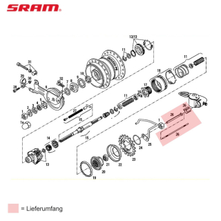 SRAM S5 Druckstift-/Rhrchen Schaltung Zubehr im Set Fahrradschaltung