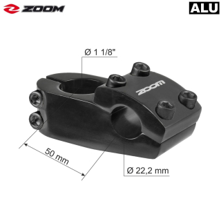 ZOOM Ahead BMX Lenkervorbau 50 mm Klemmung 1 1/8 - 22,2 mm schwarz