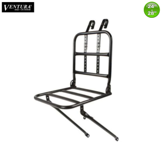Ventura Fahrrad Gepäckträger vorne für 24" bis 28" (700C) Stahl Schwarz