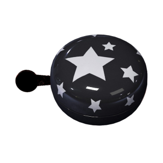 Ding Dong Fahrradglocke Fahrradklingel Klingel Ø 80 mm schwarz Sterne