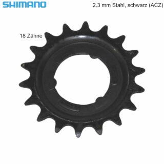 Shimano Ritzel für Getriebenaben SM-GEAR 18 Zähne 2,3 mm schwarz (ACZ) für Nexus