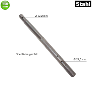 Fahrrad Kerzensattelsttze Sattelsttze Stahl geriffelt  24,0 mm / 250 mm
