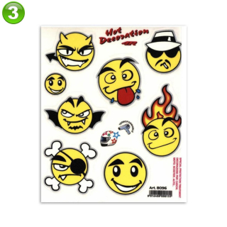 Fahrrad Rahmensticker  - Smilys