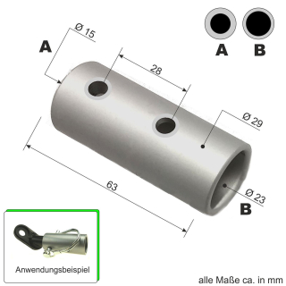 Fahrrad Anhänger Kupplung C) Hülse