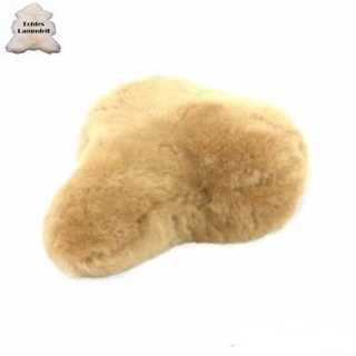 Sattelbezug aus echtem Lammfell Satteldecke Sattelschonbezug beige XL