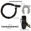 Anschusskette Zusatzkette 100 cm + Tasche für AXA Rahmenschlösser Bolzen-Ø 10 mm