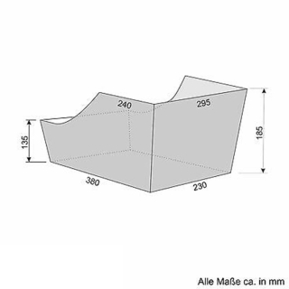 Gepcktrgerkorb, XL , Schwarz