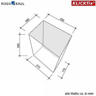 Klickfix Rixen & Kaul Lenkerkorb Plus, Beggy-Platte, Schwarz
