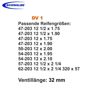 Schwalbe Schlauch 12  DV1