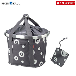 Klickfix Reisenthel, Lenkertasche, Vorderradkorb, 15 Liter, Bubble Antracite