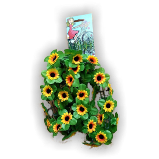 04 Fahrradgirlande Blumengirlande 120 cm Sonnenblume Gelb