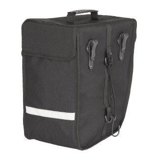 M-Wave Amsterdam Single Left, Gepcktrgertasche, 18 Liter, Schwarz