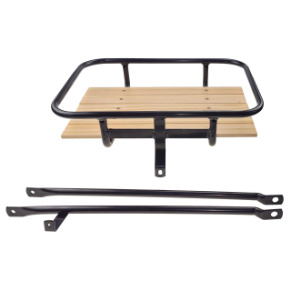 Vorderrad Gepäckträger mit Streben und Ladefläche Schwarz 275/375 mm - 26"-28"