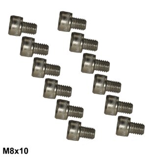 12 x - M8x10 Innen-Sechskant Schrauben