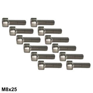 12 x - M8x25 Innen-Sechskant Schrauben