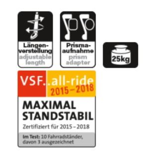 HEBIE FOX UNI Hinterbaustnder 26-28 links/rechts montierbar Fahrradstnder schwarz